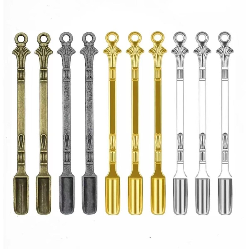 Hand Tools - ช้อนสูบยาสูบโลหะหลากสี ขนาด 80 มม. 3 ชิ้น