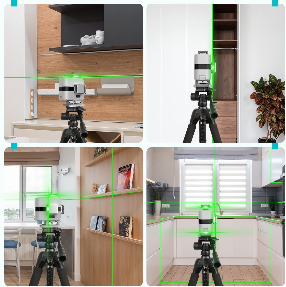 Laser Level 16 Lines 4D Green - เลเซอร์ระดับแสงสีเขียว DS04CG ปรับระดับอัตโนมัติ 16 เส้น แบบไขว้