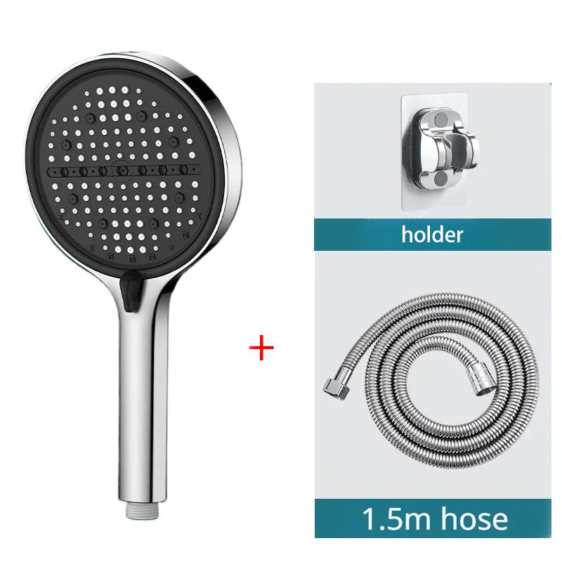 Plumbing - ฝักบัวอาบน้ำ 3 ชิ้น สีเงิน 8 ระดับ