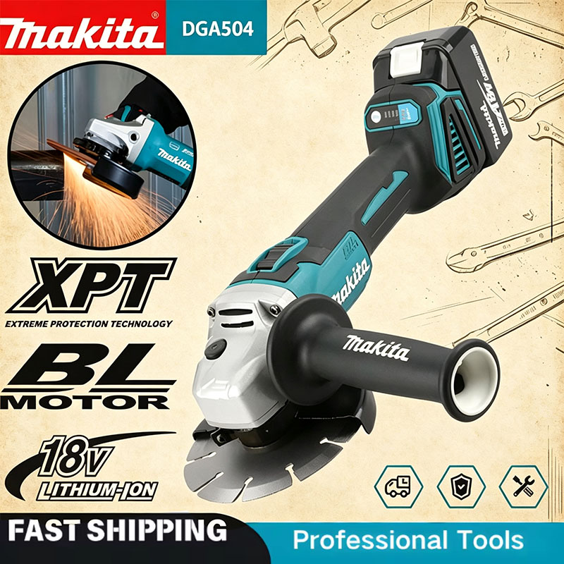 Brushless Angle Grinder Battery Powered - เครื่องเจียรไร้สาย Makita DGA504 18V 6.0Ah 125มม.