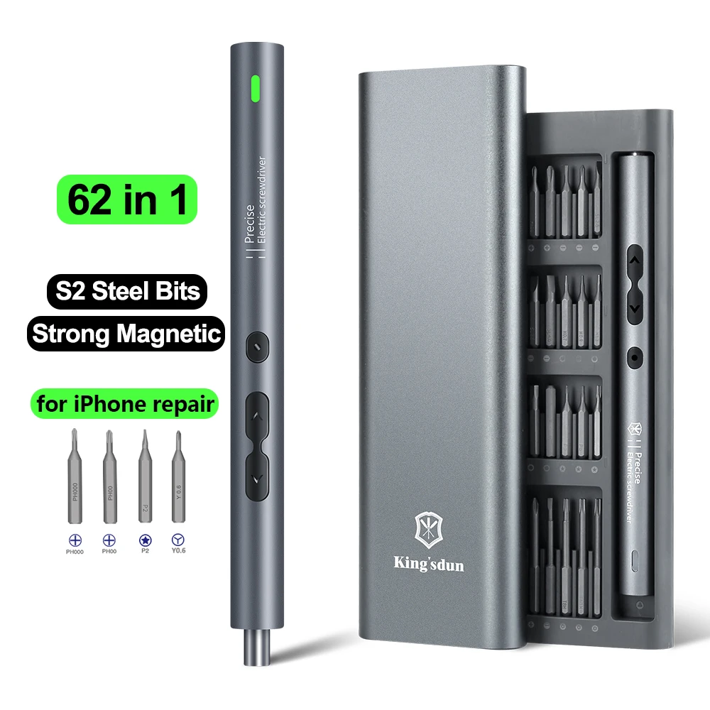 Electric Screwdriver Rechargeable Usb - 62/6 in 1 Precision ไขควงไฟฟ้าชุดเครื่องมือไฟฟ้าไร้สาย Mini