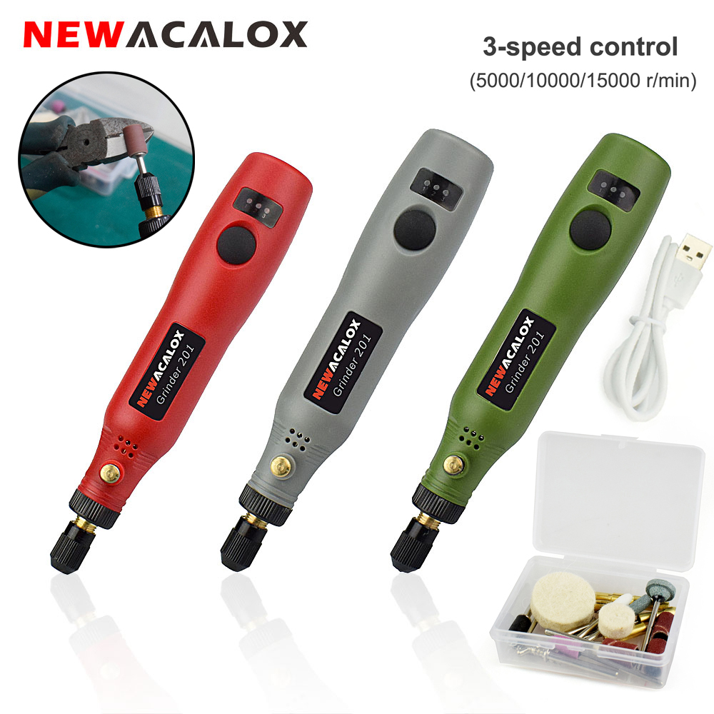 Cordless Rotary Tool Kit Accessories - NEWACALOX ไร้สาย VARIABLE Speed ROTARY ชุดเครื่องมือ