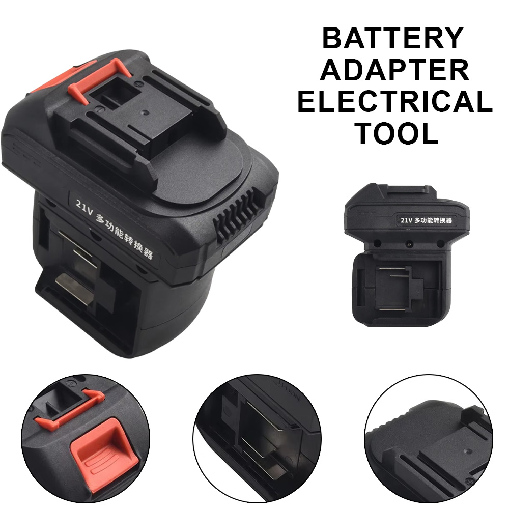 Brushless Cordless Electric Drill 18V - ตัวแปลงแบตเตอรี่ 2 in 1 สําหรับสว่านกระแทกประแจไขควงสําหรับอะแดปเตอร์แบตเตอรี่ 18V