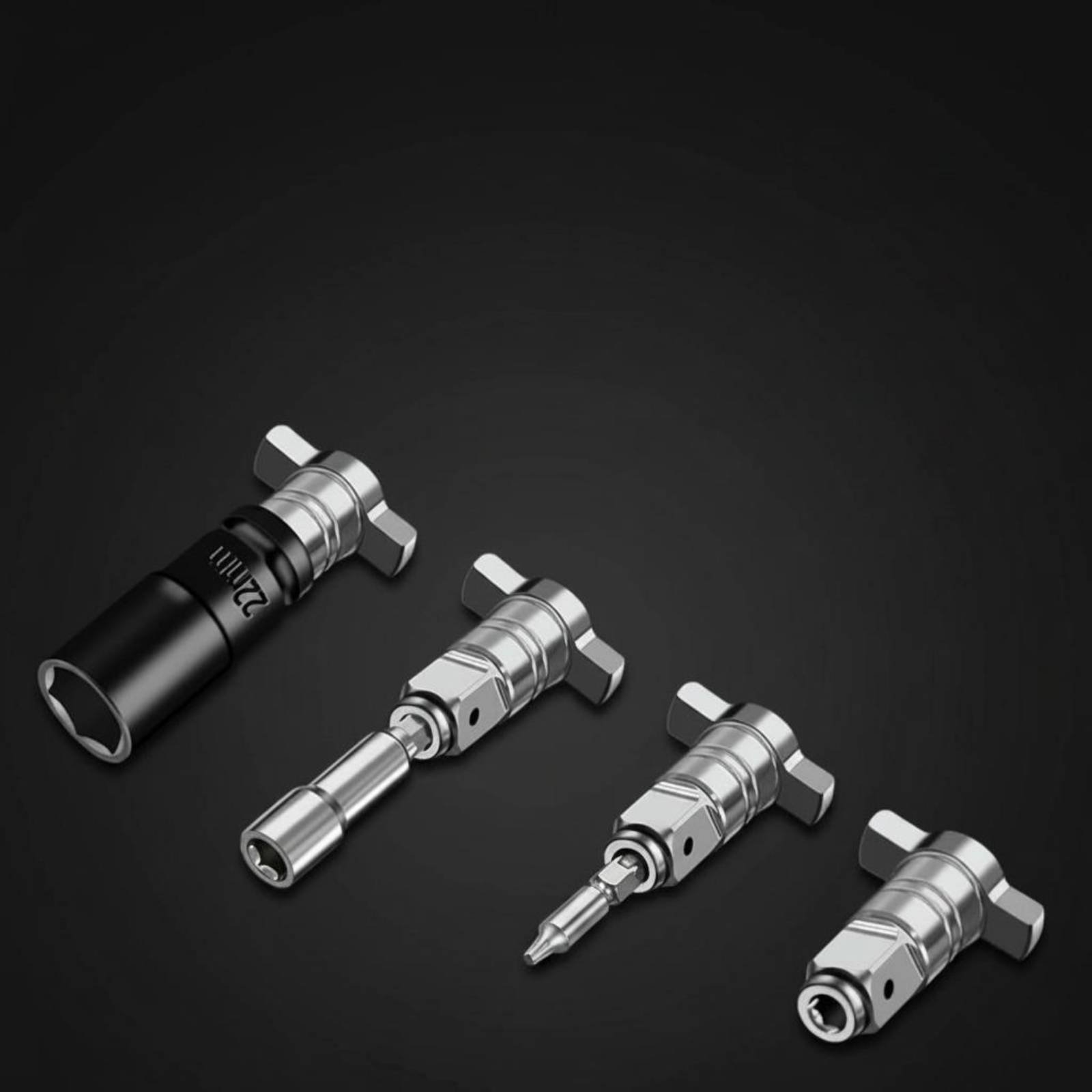 Electrical - อะแดปเตอร์แปลงหัวสี่เหลี่ยมเป็นหกเหลี่ยม อะแดปเตอร์ประแจไฟฟ้าสำหรับงานหนัก ตัวแปลงซ็อกเก็ต อุปกรณ์เสริมเครื่องมือแรงหมุนสูง ทนทานต่อการเกิดสนิม