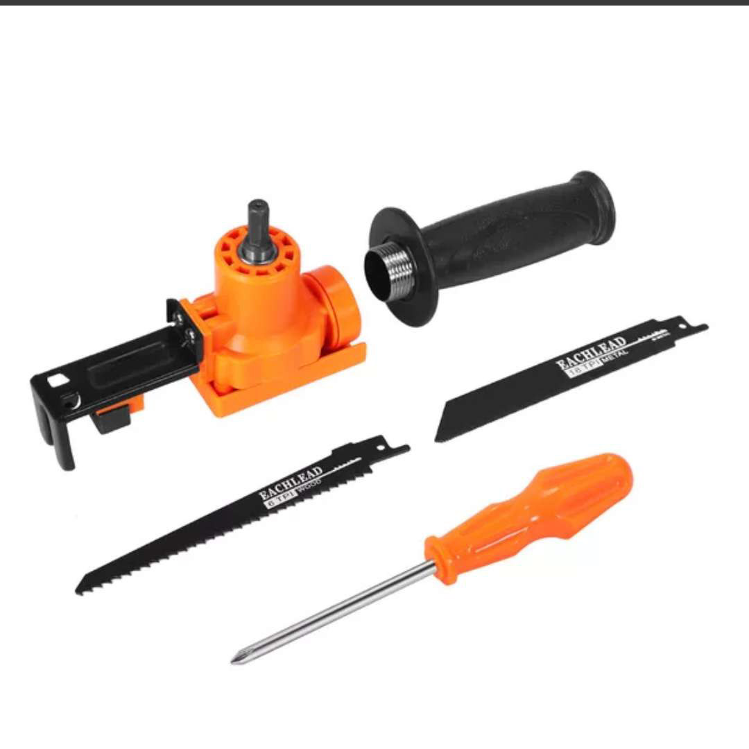 Reciprocating Saw Attachment Drill - จัดส่งฟรีเลื่อยลูกสูบสิ่งที่แนบมาอะแดปเตอร์เปลี่ยนไฟฟ้าเจาะเป็นเลื่อยลูกสูบสําหรับตัดโลหะไม้ HT2611