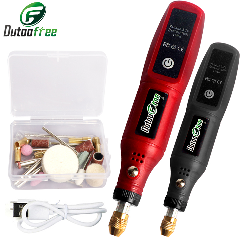 Cordless Rotary Tool Kit Accessories - USB ชุดเครื่องมือโรตารี่ไร้สายงานไม้แกะสลักปากกา DIY สําหรับเครื่องประดับแก้วโลหะมินิสว่านไร้สายพร้อมอุปกรณ์เสริม 24 ชิ้น