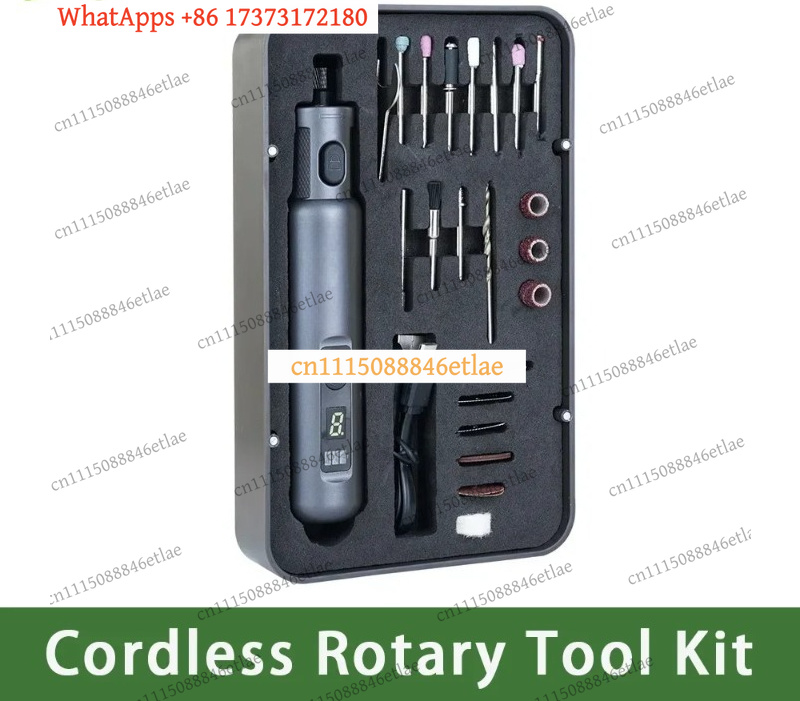 Cordless Rotary Tool Kit Accessories - ชุดเครื่องมือโรตารี่ไร้สาย Creality, ฟังก์ชันหลากหลาย 6 ระดับความเร็ว, แบตเตอรี่ใช้งานได้นาน,
