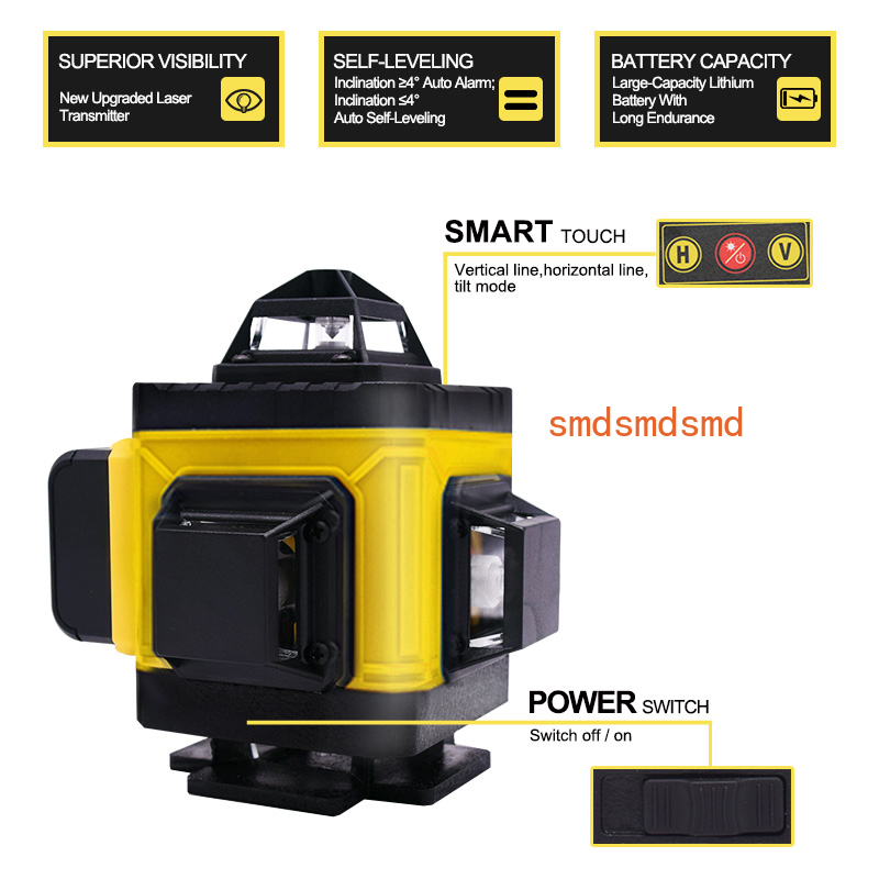 เครื่องระดับเลเซอร์ 4 มิติ 16  - Laser Level 16 Lines 4D Green บทวิจารณ์และราคา