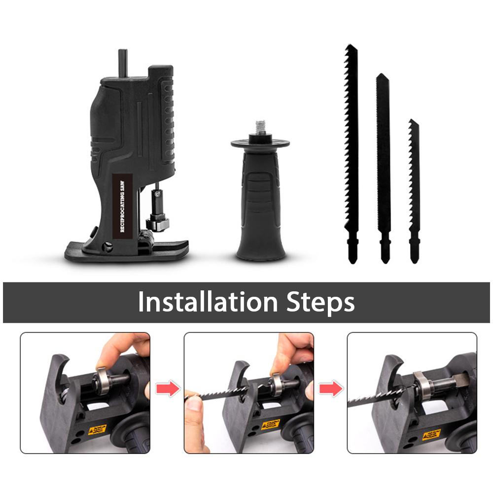อะแดปเตอร์เลื่อยลูกสูบแบบพกพา  - Reciprocating Saw Attachment Drill บทวิจารณ์และราคา