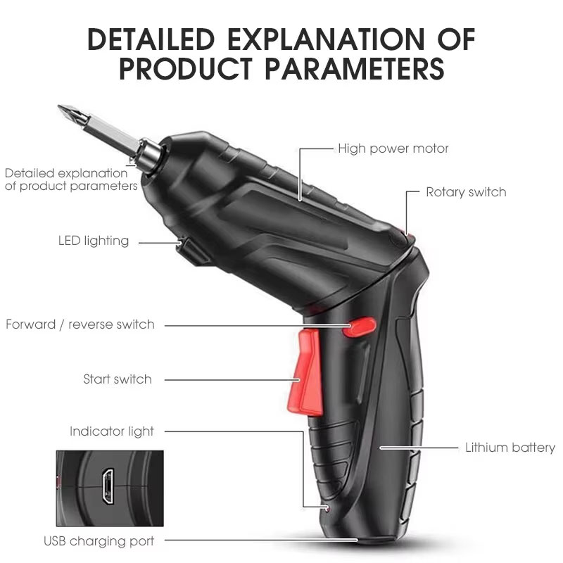 ชุดไขควงไฟฟ้า 3.6V เครื่องมือไ - Electric Screwdriver Rechargeable Usb บทวิจารณ์และราคา