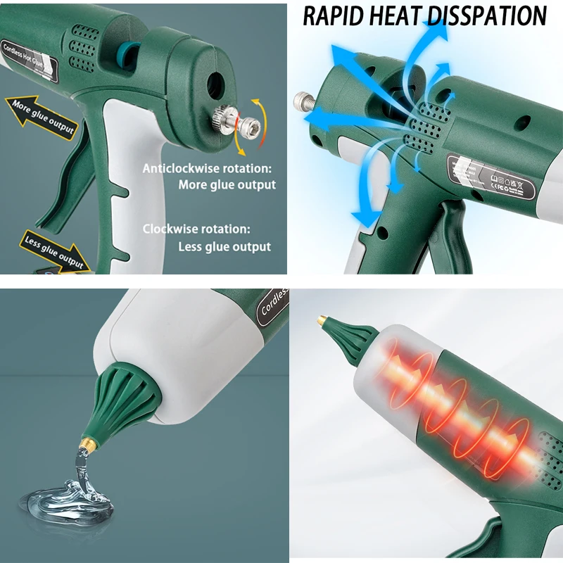 ปืนกาวร้อนไร้สาย 100W สำหรับแบ - Hot Melt Glue Gun Cordless บทวิจารณ์และราคา