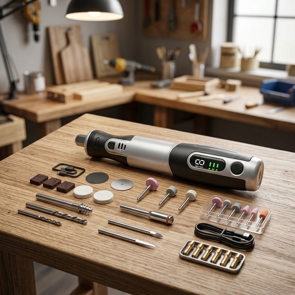 ชุดเครื่องมือโรตารี่ไร้สายแบบช - Cordless Rotary Tool Kit Accessories บทวิจารณ์และราคา