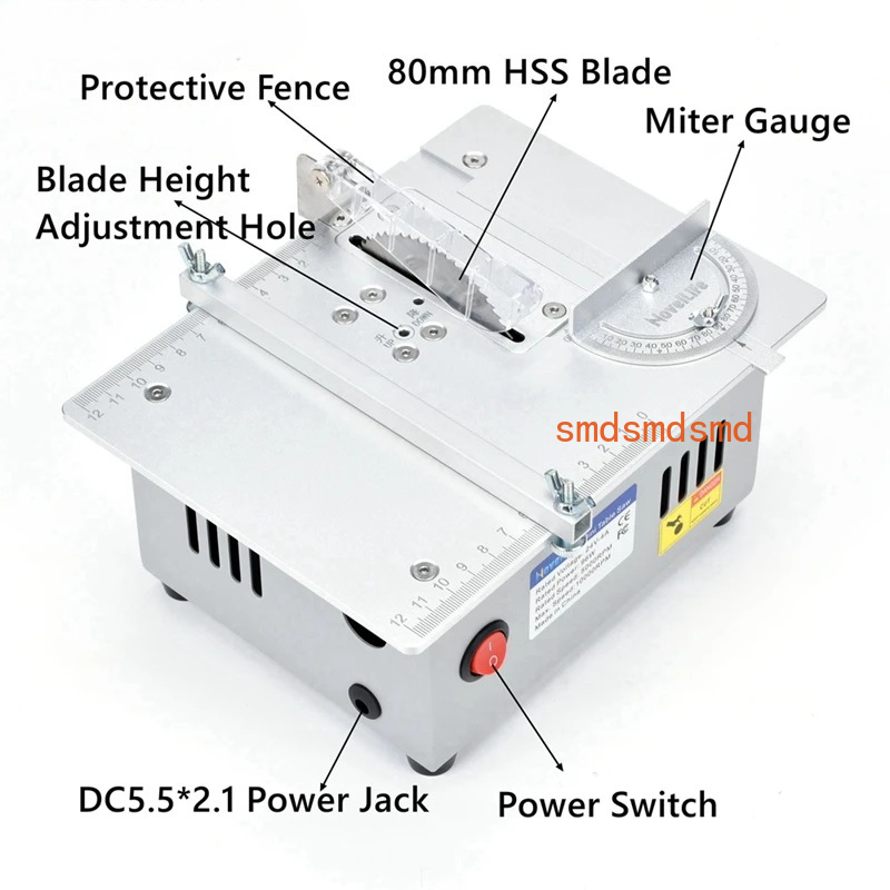 เลื่อยวงเดือนขนาดเล็กอเนกประสง - Mini Table Saw For Woodworking บทวิจารณ์และราคา