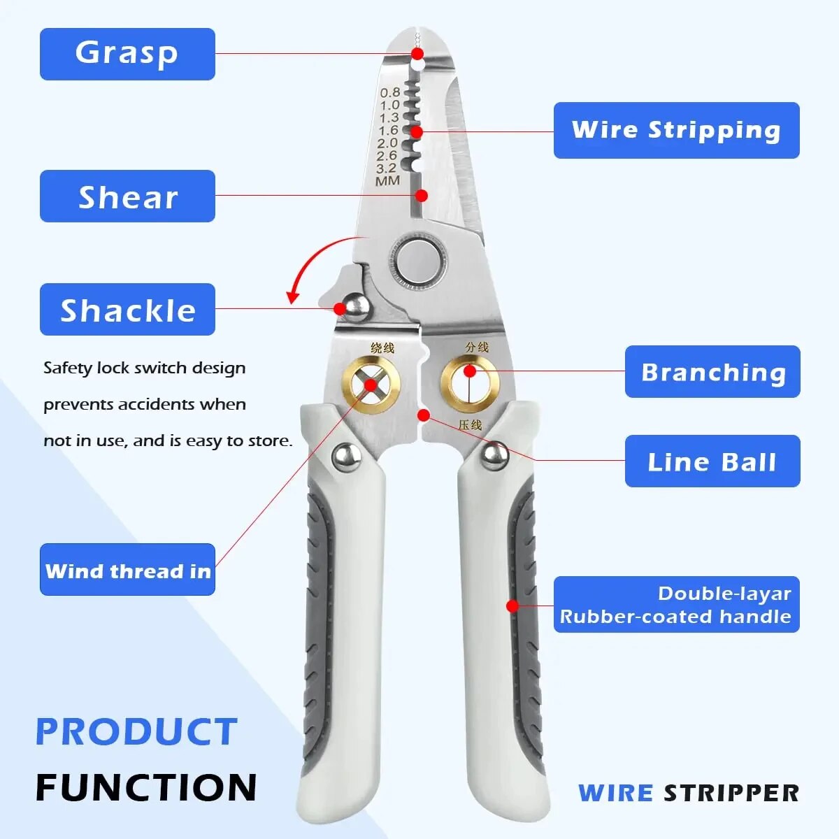 6 In 1 Wire Stripper พิเศษคีมเ - Automatic Wire Stripper Cutter บทวิจารณ์และราคา