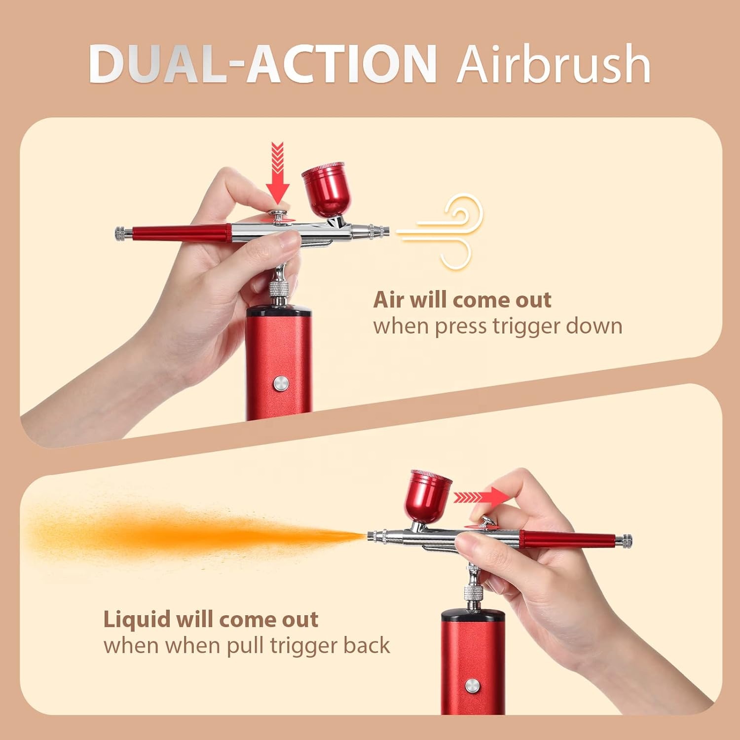 ชุดแอร์บรัชพร้อมคอมเพรสเซอร์,  - Airbrush Kit With Mini Compressor บทวิจารณ์และราคา