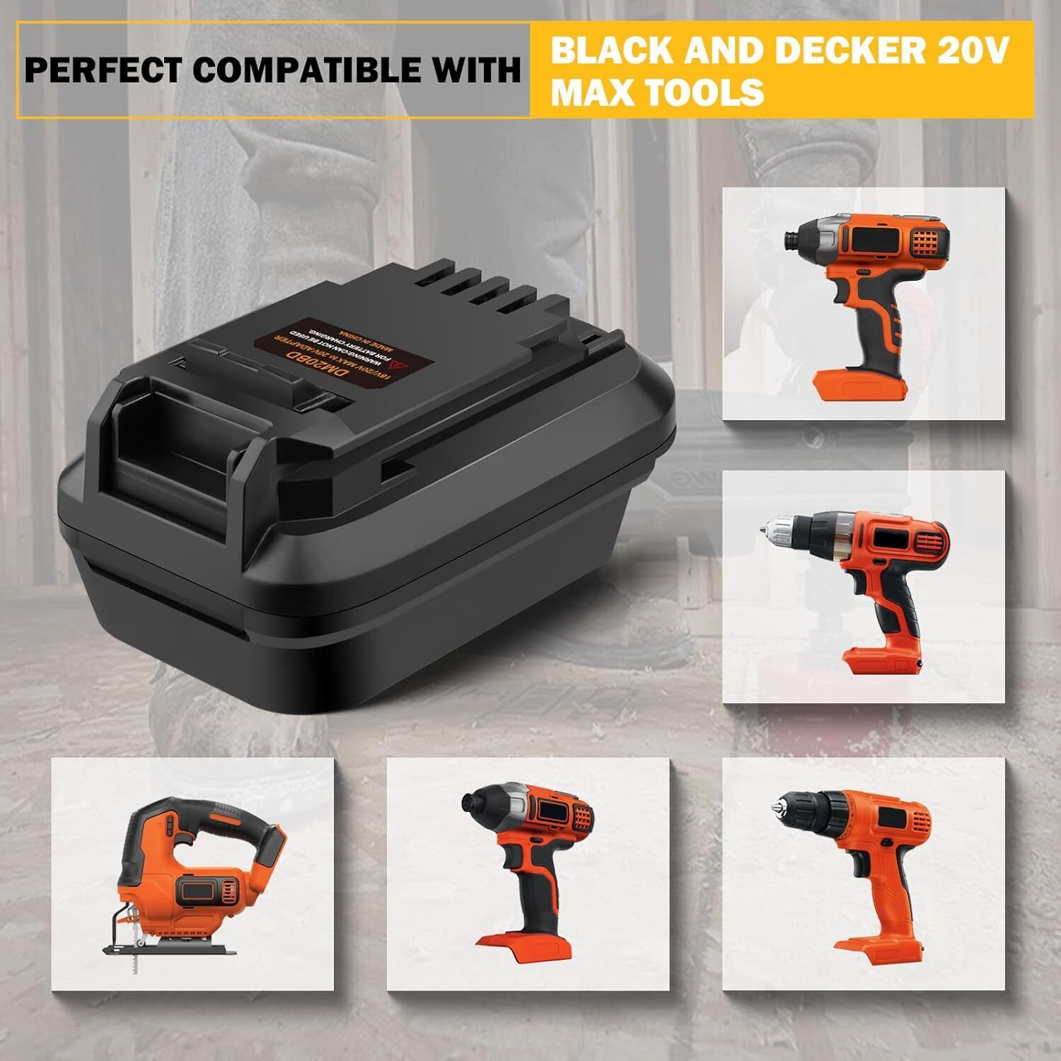 DM20BD อะแดปเตอร์แบตเตอรี่สำหร - Brushless Cordless Electric Drill 18V บทวิจารณ์และราคา