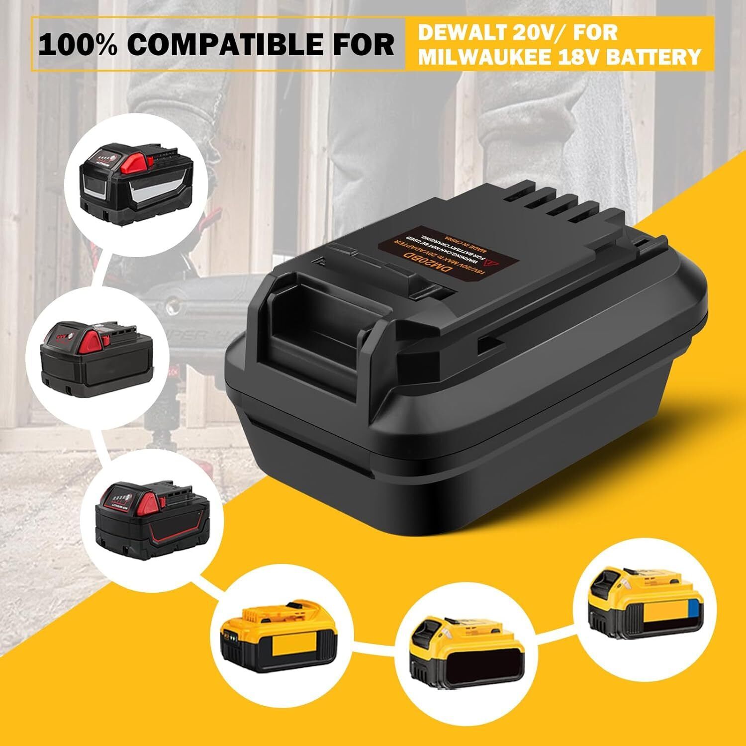 DM20BD อะแดปเตอร์แบตเตอรี่สำหร - Brushless Cordless Electric Drill 18V บทวิจารณ์และราคา