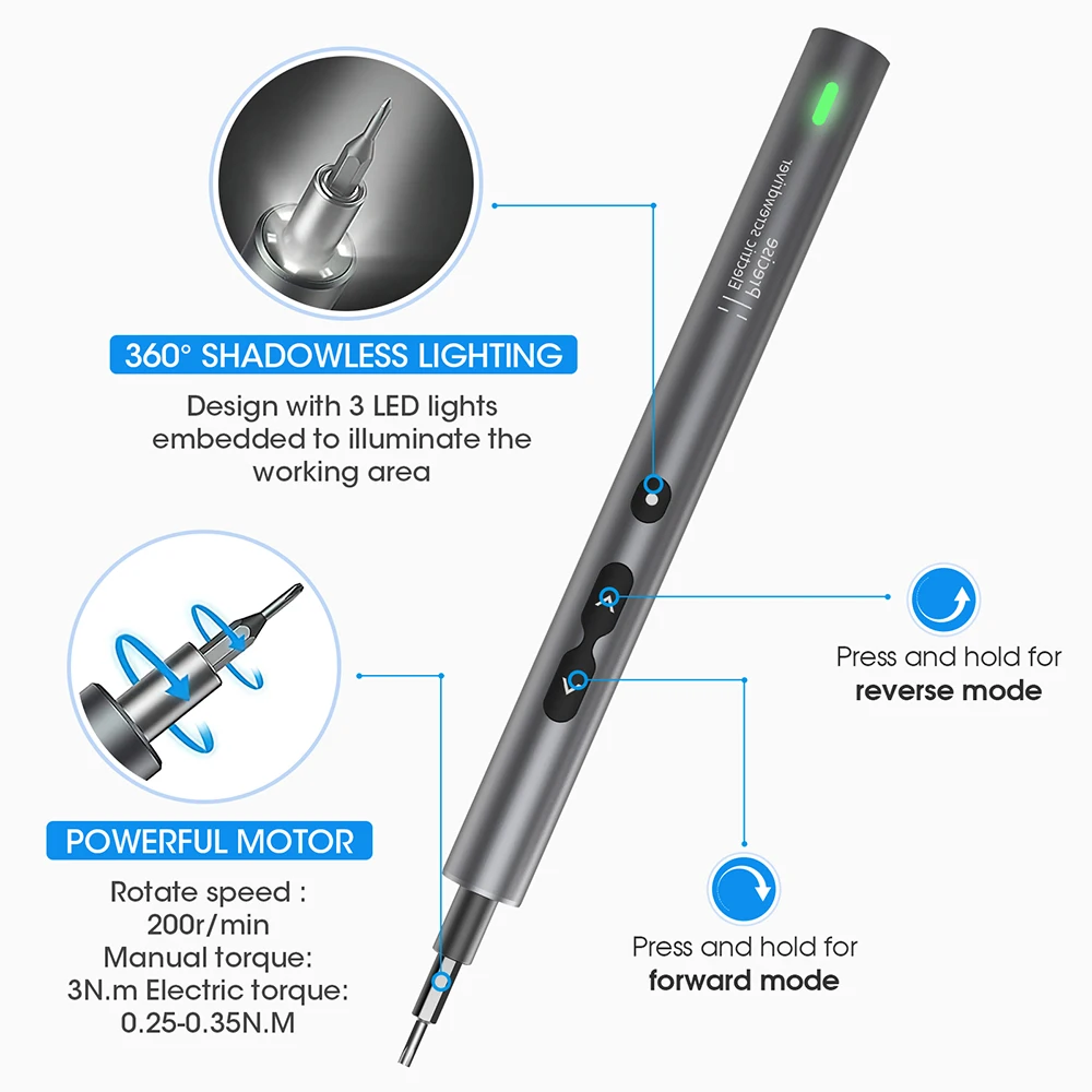 62/6 in 1 Precision ไขควงไฟฟ้า - Electric Screwdriver Rechargeable Usb บทวิจารณ์และราคา