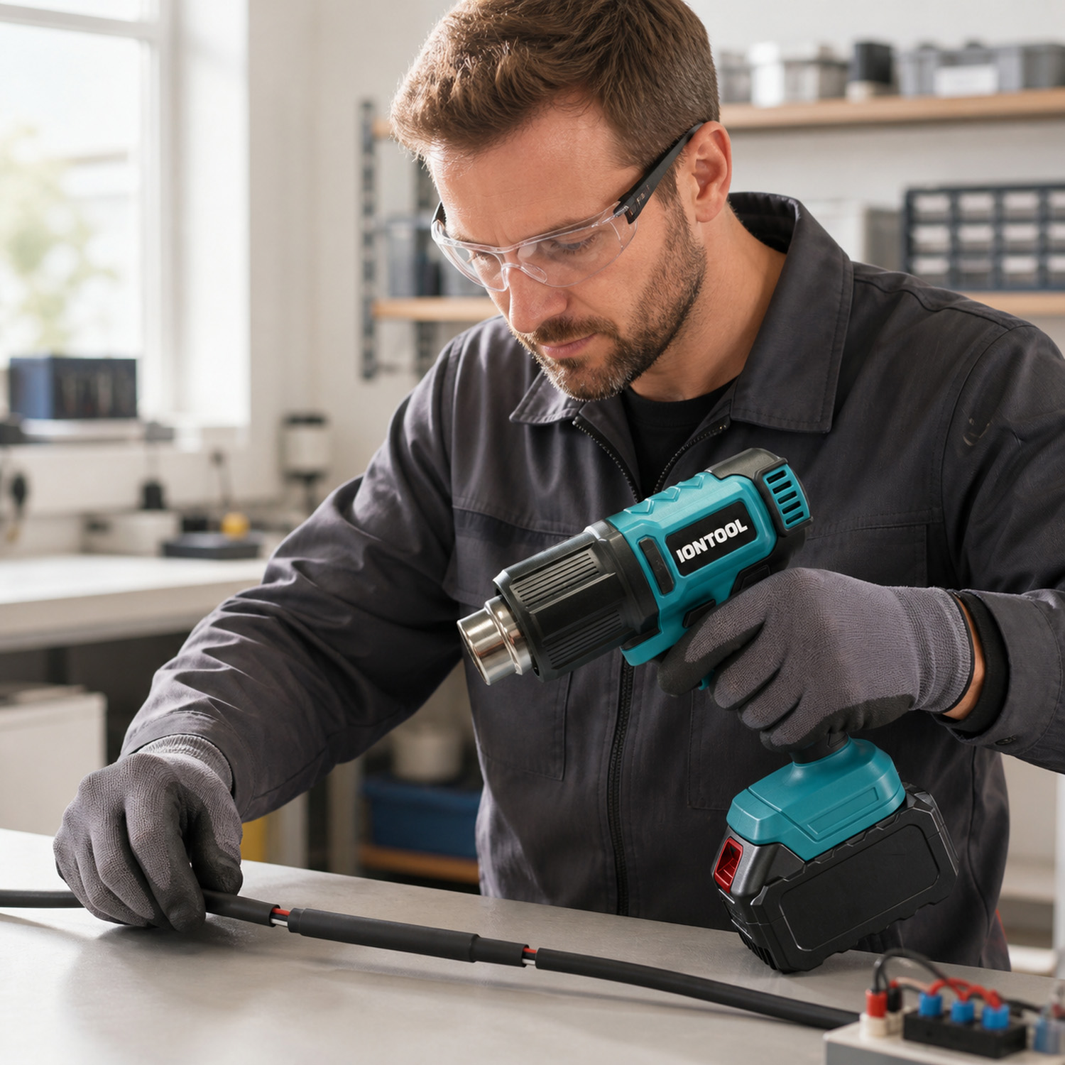 ไอออนทูล 250/500LPM 550 ℃   ปื - Cordless Heat Gun For Shrink Tubing บทวิจารณ์และราคา