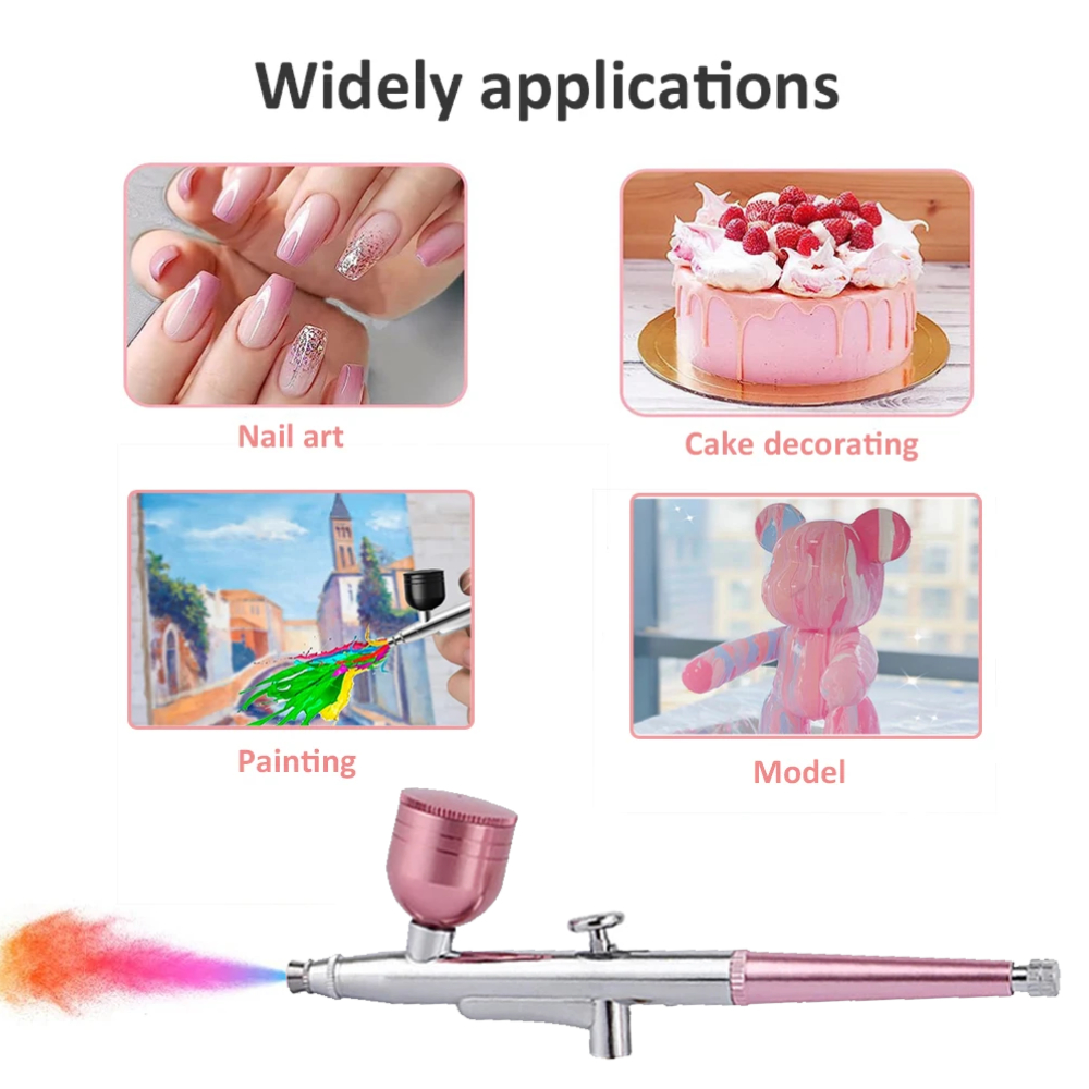หัวปืนพ่นสีระดับมืออาชีพพร้อมห - Airbrush Kit With Mini Compressor บทวิจารณ์และราคา