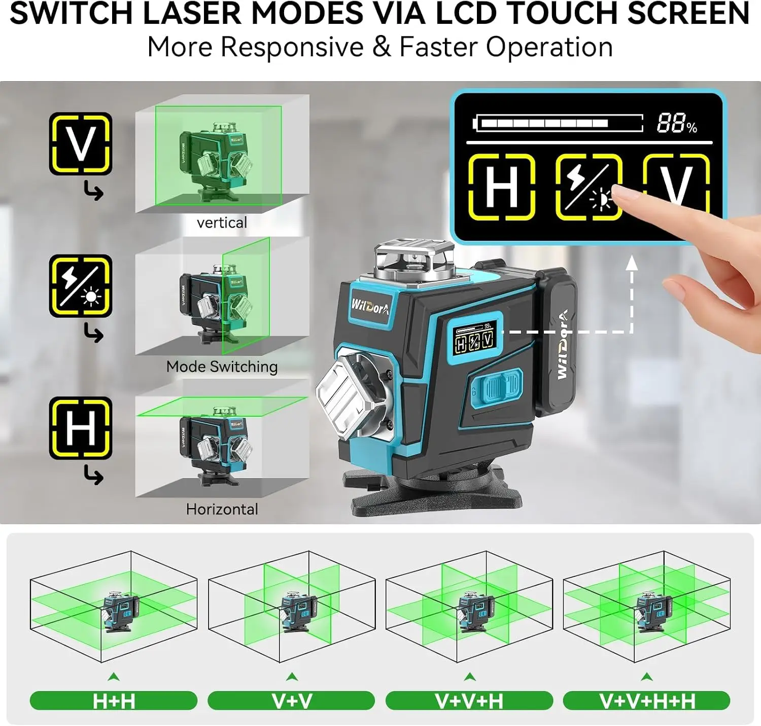 เครื่องวัดระดับด้วยเลเซอร์พร้อ - Laser Level 16 Lines 4D Green บทวิจารณ์และราคา