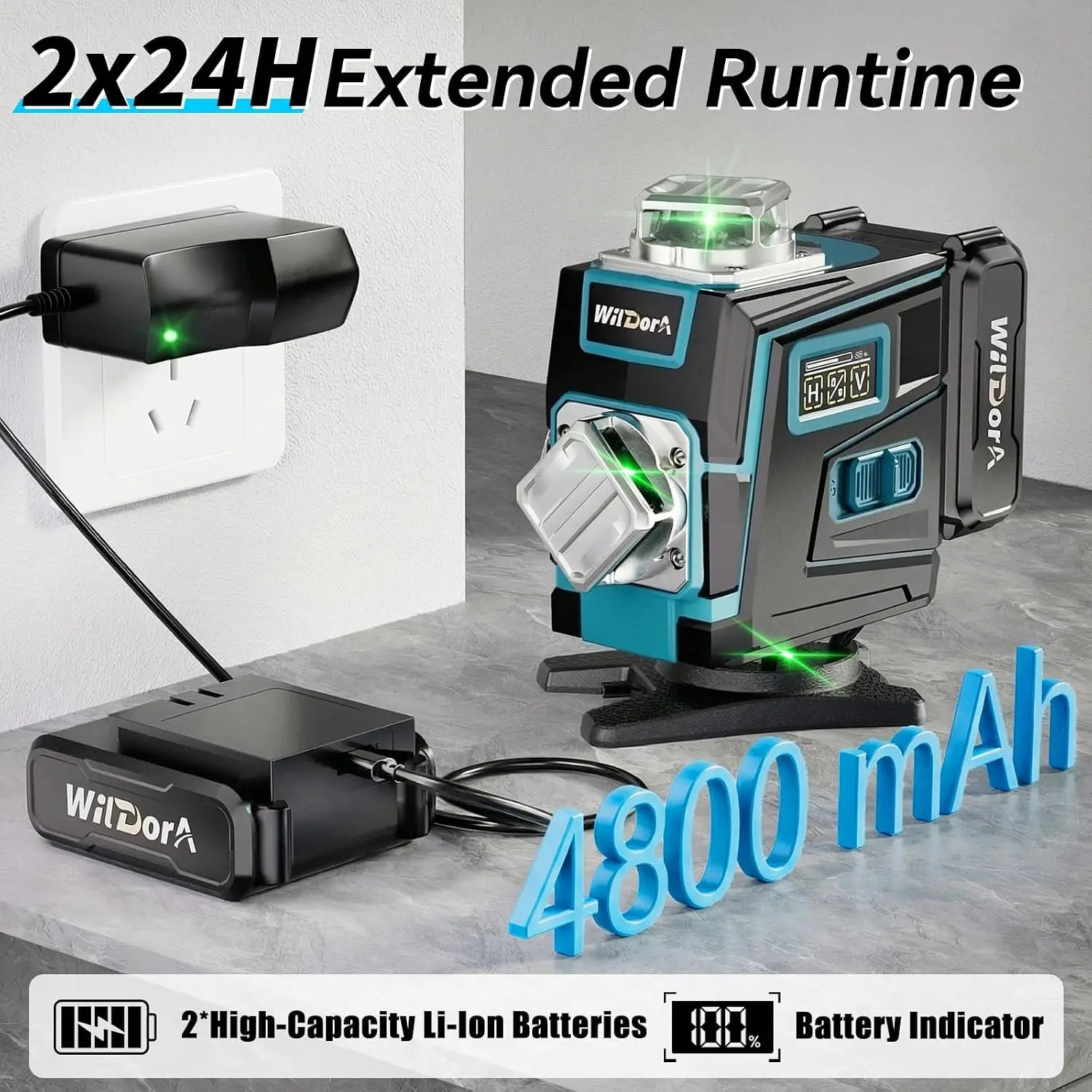 เครื่องวัดระดับด้วยเลเซอร์พร้อ - Laser Level 16 Lines 4D Green บทวิจารณ์และราคา
