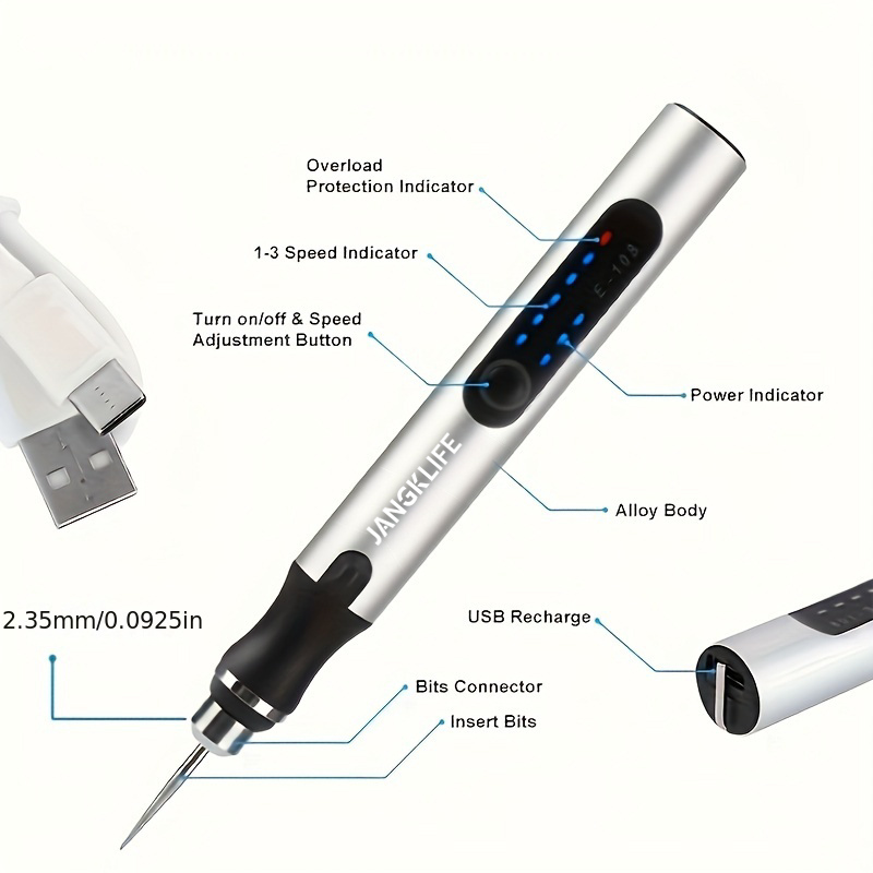 ชุดเครื่องมือหมุนไร้สาย USB ปา - Cordless Rotary Tool Kit Accessories บทวิจารณ์และราคา