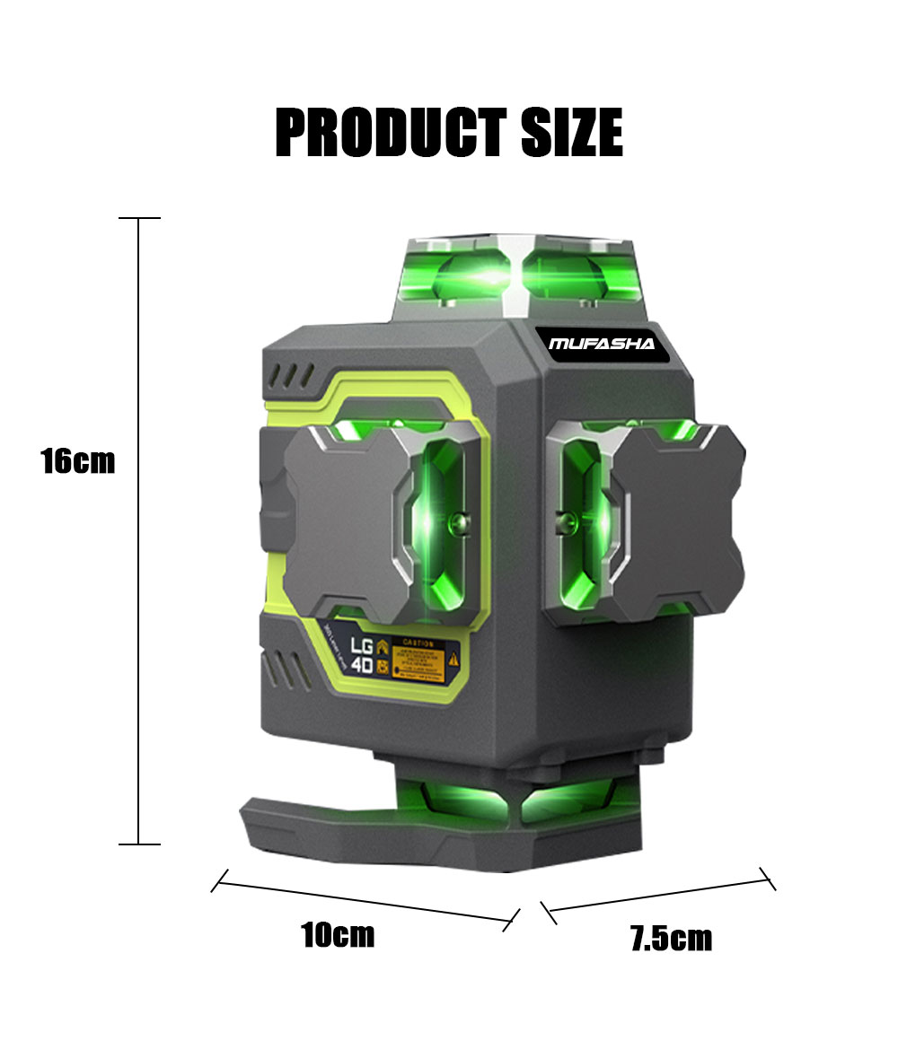 ระดับเลเซอร์ 16 เส้น 360 องศา  - Laser Level 16 Lines 4D Green บทวิจารณ์และราคา