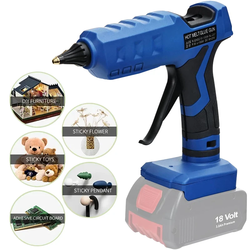 ปืนกาวร้อนไร้สายสำหรับแบตเตอรี - Hot Melt Glue Gun Cordless บทวิจารณ์และราคา