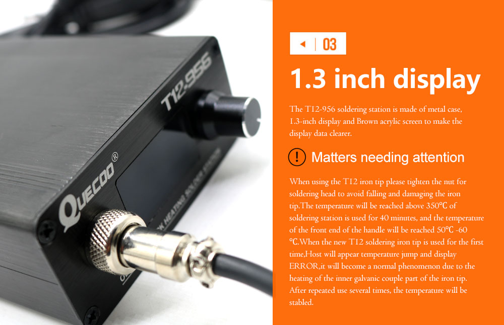 QUECOO T12-956 การประสาน สถานี - Digital Soldering Station T12 บทวิจารณ์และราคา