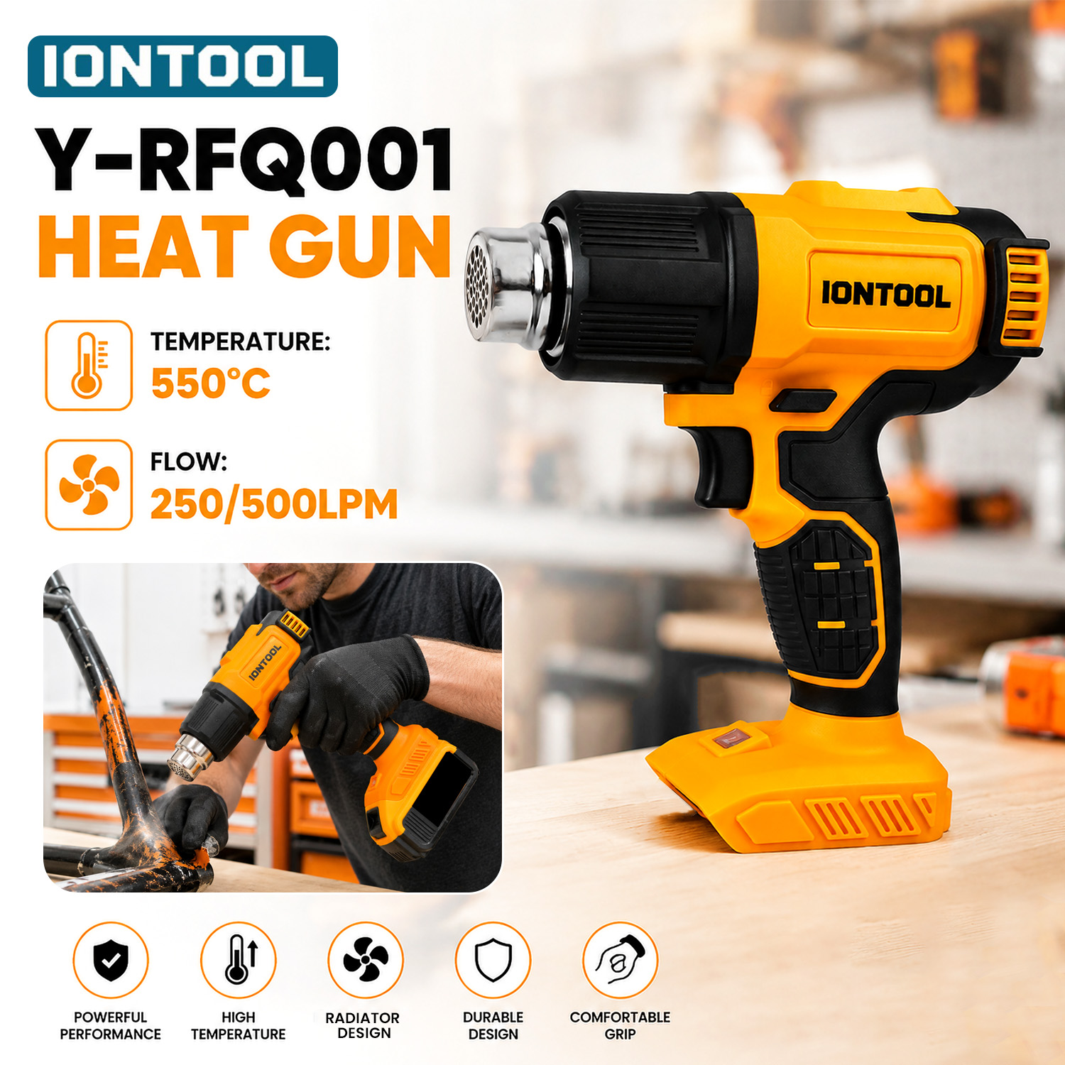 ปืนเป่าลมร้อนไร้สาย IONTOOL รุ - Cordless Heat Gun For Shrink Tubing บทวิจารณ์และราคา