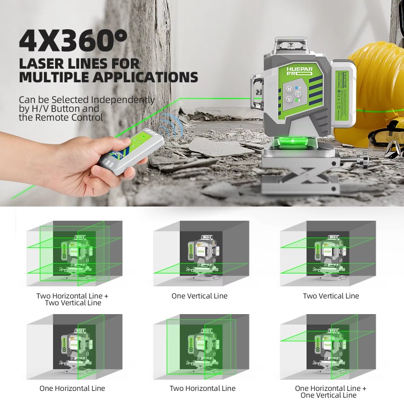 เครื่องระดับเลเซอร์ Huepar 202 - Laser Level 16 Lines 4D Green บทวิจารณ์และราคา
