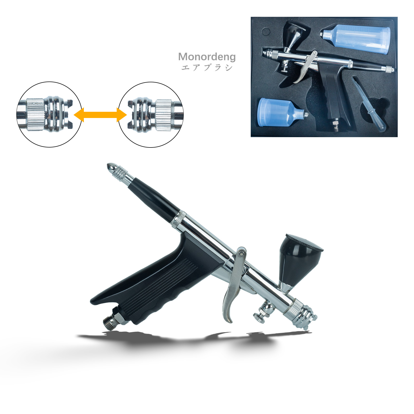 ชุดแอร์บรัชแบบดับเบิ้ลแอคชั่น  - Airbrush Kit With Mini Compressor บทวิจารณ์และราคา